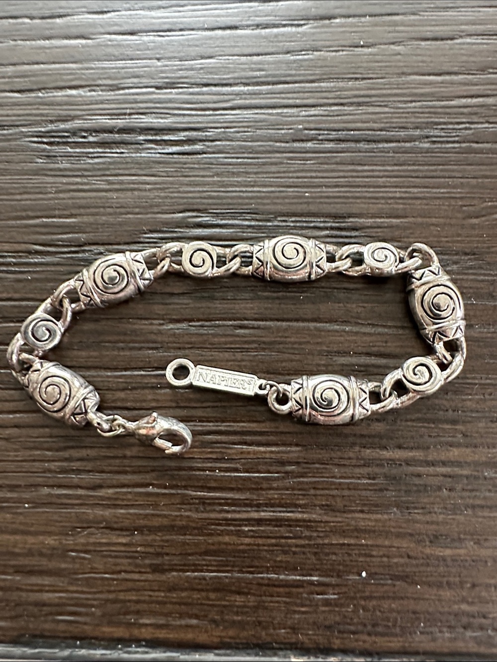 Napier silver tone link bracelet